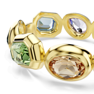 Gema cuff, Oversized crystals, Mixed cuts, Multicolored, Gold-tone plated