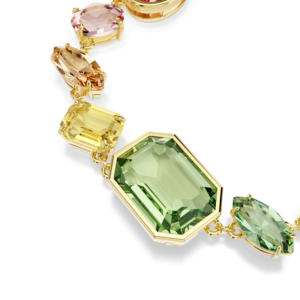 Gema bracelet, Mixed cuts, Multicolored, Gold-tone plated