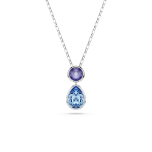 Chroma pendant, Mixed cuts, Multicolored, Rhodium plated