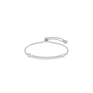 Idyllia bracelet, Mixed cuts, Arrow, White, Rhodium plated