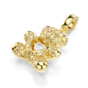 Idyllia charm, Mixed cuts, Teddy, Gold tone, Gold-tone plated