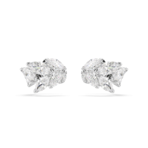 Mesmera ear cuffs, Marquise cut, White, Rhodium plated