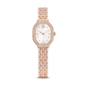 Dextera octagon watch, Swiss Made, Metal bracelet, Rose gold tone, Rose gold-tone finish