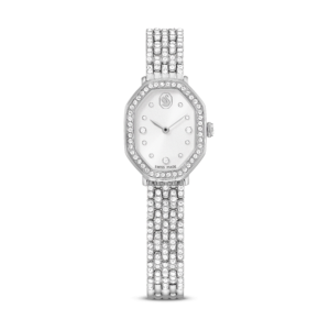 Dextera octagon watch, Swiss Made, Metal bracelet, Silver tone, Stainless steel