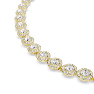 Una Angelic set, Set (3), Round cut, White, Gold-tone plated