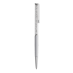 Crystalline ballpoint pen, Gray, Gray lacquered, Chrome Plated