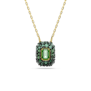 Sublima pendant, Octagon cut, Green, 18K gold finish