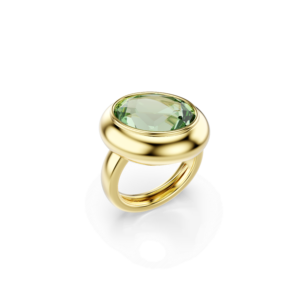 Gema motif ring, Set (3), Multicolored, Gold-tone plated