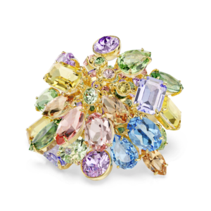 Gema cocktail ring, Mixed cuts, Multicolored, Gold-tone plated