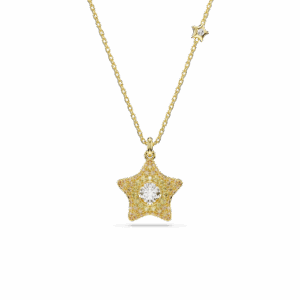 Sublima pendant, Round cut, Star, Multicolored, 18K gold finish