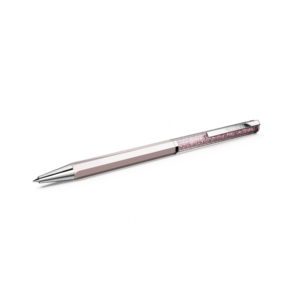 Crystalline ballpoint pen, Pink lacquered, Chrome plated