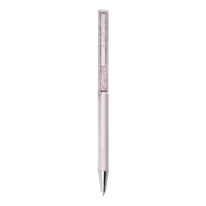 Crystalline ballpoint pen, Pink lacquered, Chrome plated