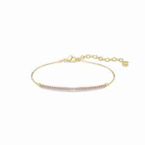 Only bracelet, Round cut, Purple, 18K gold finish
