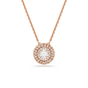 Sublima pendant, Round cut, White, 18K rose gold finish