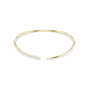 Mesmera choker, Mixed cuts, White, 18K gold finish