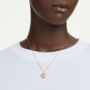 Sublima pendant, Round cut, Star, Multicolored, 18K gold finish