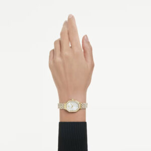 Dextera octagon watch, Swiss Made, Metal bracelet, Gold tone, Gold-tone finish