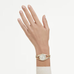 Hyperbola bangle watch, Swiss Made, Metal bracelet, Gold tone, Gold-tone finish