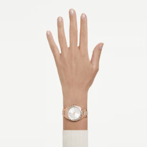 Matrix date watch, Swiss Made, Metal bracelet, Rose gold tone, Rose gold-tone finish