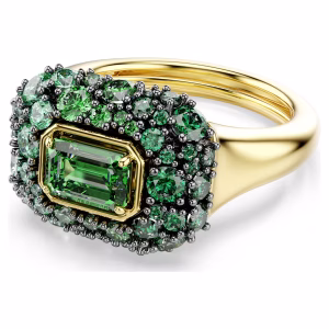 Sublima cocktail ring Octagon cut, Green, 18K gold finish