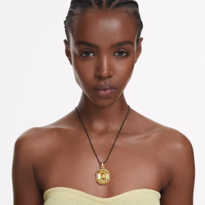 Lucent pendant Octagon shape, Yellow, 18K gold finish