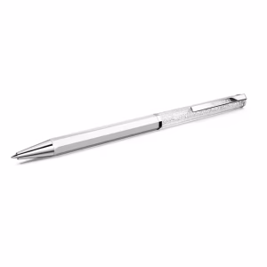 Crystalline ballpoint pen White lacquered, Chrome plated